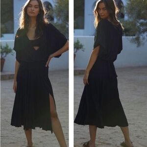 Free People | black Kauai midi set Size Small